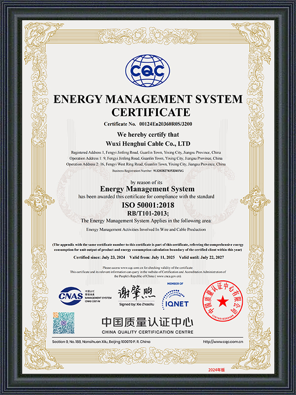 Certifikat for energiledelsessystem