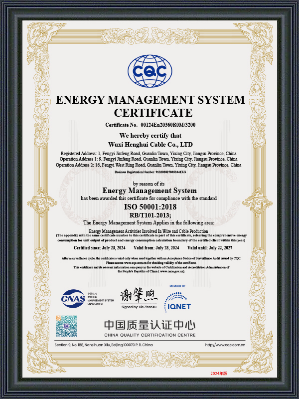 Certifikat for energiledelsessystem
